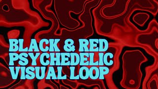 Black amp Red Psychedelic VJ LOOP  House Party Background  4K 1 HOUR Abstract Screensaver  NO SOUND [upl. by Eytteb]