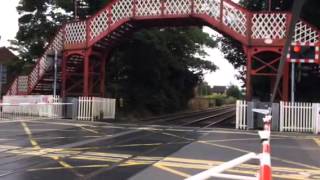 Oakham Station Level Crossing Rutland Thursday 20815 [upl. by Lohner3]