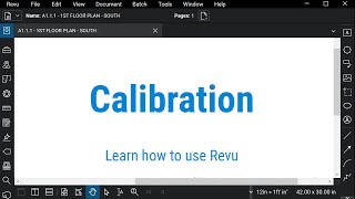 Bluebeam Revu Calibration [upl. by Ainek]