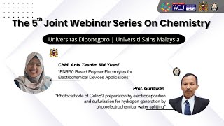 The 5th Joint Webinar Series On Chemistry [upl. by Hildick]