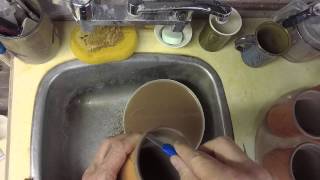 Liner Glazing a Stoneware Mug [upl. by Suilienroc]