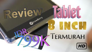 Unboxing and Review Tablet 8 inch Termurah Strawberry T1 [upl. by Egdamlat]