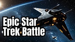 Star Trek Sovereign vs Cardassian Obsidian Keldon Class Star Trek Bridge Commander [upl. by Mabelle]