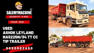 USED ASHOK LEYLAND TIP TRAILER FOR SALE l USED CONSTRUCTION EQUIPMENT FOR SALE l SALEMYMACHINE [upl. by Verda]