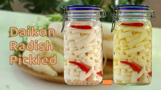 English SUB Easy Pickled Daikon Radish Recipe  How to Cook Daikon Radish Pickle [upl. by Ynnub]