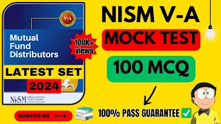 NISM VA MOCK TEST  2024  NISM 5A EXAM PREPARATION  NISM MOCK TEST in HINDI 2024  nism5a nism [upl. by Barden]