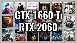 GTX 1660 Ti vs RTX 2060 Benchmarks  Gaming Tests Review amp Comparison  53 tests [upl. by Akamahs]