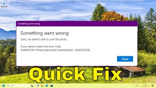 How to Fix VideoCaptureFileCreationFailed Camera App Error Solution [upl. by Aleka579]