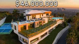 Bali Inspired BEVERLY HILLS Mansion With Insane City Views [upl. by Negrom]