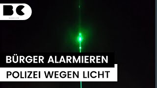 Grünes Laserlicht über Stuttgart Sind Aliens gelandet [upl. by Udall109]