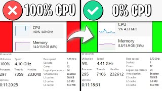 Fix 100 CPU USAGE while GAMING in 2023 [upl. by Bander]