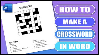 How to make a CROSSWORD in word  Simple word tutorial [upl. by Teuton291]