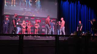 CAIN VELASQUEZ VS FRANCIS NGANNOU WEIGH IN [upl. by Ardnua]