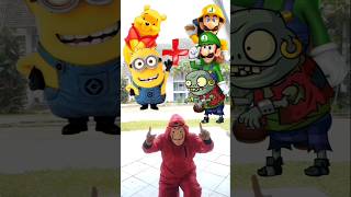 Winnie The Pooh And Minion  Luigi And Zombie  Cartoon animation [upl. by Beffrey]