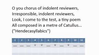 Catullus Hendecasyllabic Meter Lecture 01 of 05 [upl. by Yvonne164]