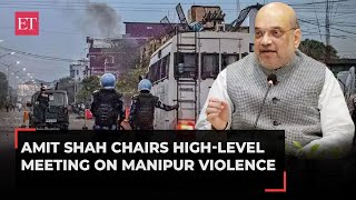 Manipur Violence HM Amit Shah chairs highlevel meet with top officials reviews states security [upl. by Towne]