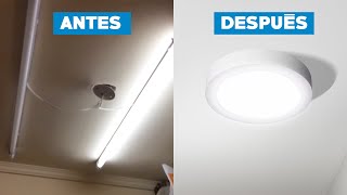 Cómo instalar un panel led sobrepuesto en el techo [upl. by Cerys]