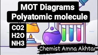 MOT Diagrams of Polyatomic molecule CO2 H2O NH3 MOT Diagrams [upl. by Kaya743]