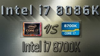 i7 8086K vs i7 8700K Benchmarks  Gaming Tests Review amp Comparison [upl. by Fidellas627]