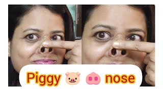 piggy 🐷 🐽 nose challenge sarmisthasvlogs challengevideo requestedvideo [upl. by Airbmac20]