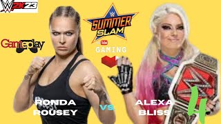 Ronda Rousey vs Alexa Bliss 4  Summer Slam  WWE2K23 Gameplay rondarousey wwe2k23game wwe [upl. by Cacilia]