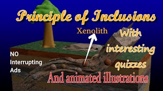 Principle of inclusions Xenolith Xenocryst magma intrusion incomplete digestion geology quiz [upl. by Letney]