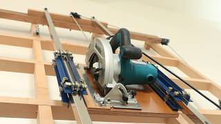 DIY Panel Saw Plywood Cutting Jig  The Ultimate Plywood Panel Saw [upl. by Dlonyer]