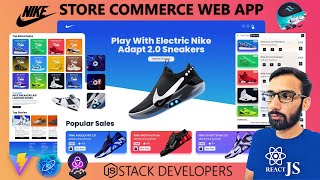 Build and Deploy Modern Nike Store ECommerce React js Web App  Tailwind Css  Redux Toolkit [upl. by Atteyek]