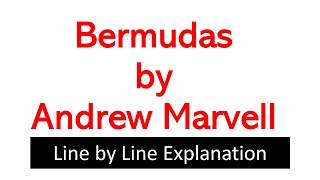 Bermudas by Andrew Marvell Analysis in UrduHindi  Bermudas by Andrew Marvell Complete Explanation [upl. by Sabian]