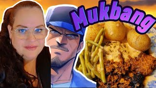 Mukbang  Pannbiff harekonverts med potatis och champinjonsÃ¥s [upl. by Anders]