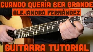 Cuando Yo Queria Ser Grande  Tutorial de Guitarra  Alejandro Fernandez  Para Principiantes [upl. by Sucrad]