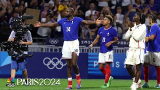 France put on late surge to defeat Egypt move onto soccer final at Paris Olympics  NBC Sports [upl. by Maxwell]