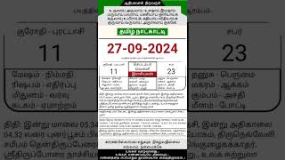 Today Tamil Calendar l Rasi palan l September 27 2024 l tamilcalendar tamilcalendar2024 [upl. by Lemhaj131]