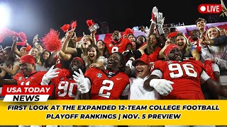 First Look at the Expanded 12Team College Football Playoff Rankings  Nov 5 Preview [upl. by Ossie241]