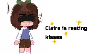 Claire is reating kisses Fpe Gacha club [upl. by Mahseh]