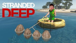 COCONUT POWERED BOAT  Stranded Deep 2 [upl. by Yenffit]