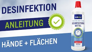 Desinfektion für Hände und Flächen anwenden  Anleitung [upl. by Wallach]