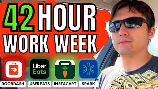 42 Hour DoorDashUber Eats Work Week  How Much Did I Make [upl. by Ayekram]