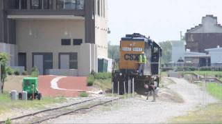 A Man Tries His Best to Get Hit by a Train CSX Switching Lehigh Cement in Richmond VA [upl. by Merridie431]