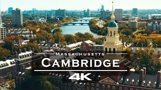 Cambridge Massachusetts  USA 🇺🇸  by drone 4K [upl. by Eahsan]