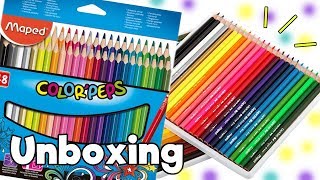 ¿Funcionan los lápices de colores MAPED UNBOXING Y REVIEW COLORPEPS MAPED [upl. by Chester]