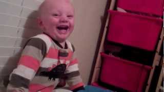 Funny Cute Baby Laughing Hysterically At Computer Charger Touching My Face [upl. by Azile]