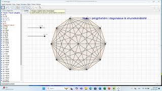 53 GeoGebra Numri i përgjithshëm i diagonaleve të shumëkëndëshit [upl. by Nyleimaj]