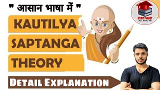 Saptang Theory of State  Kautilya Theory of State  For Undergraduates  Detail Explanation [upl. by Dnomso544]