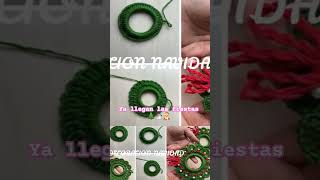 CROCHET  Coronas de navidad 🎄🧑‍🎄 paso a paso ⛄shorts [upl. by Kiernan286]