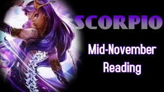 Scorpio MidNovember 2024 Tarot amp Horoscope Embrace Transformation amp Trust Your Intuition 🦂🔮 [upl. by Ellenahc]