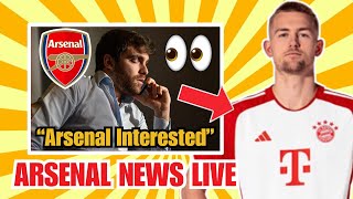 FABRIZIO ROMANO CONFIRMS ARSENALS INTEREST IN DE LIGT  ARSENAL TRANSFER NEWS LIVE [upl. by Ajat793]