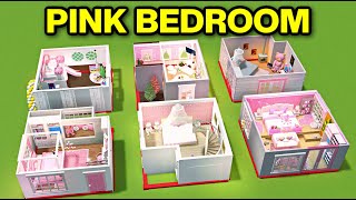 PINK BEDROOM BUILD BATTLE in Bloxburg [upl. by Fortunio574]