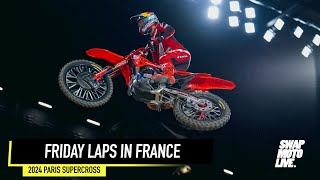 Full Practice Laps At The 2024 Paris Supercross  Press Day Raw [upl. by Aneger59]