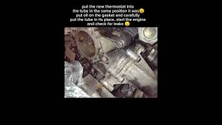 how to change thermostat on mercedes w 140  S Class  350TD [upl. by Neysa]